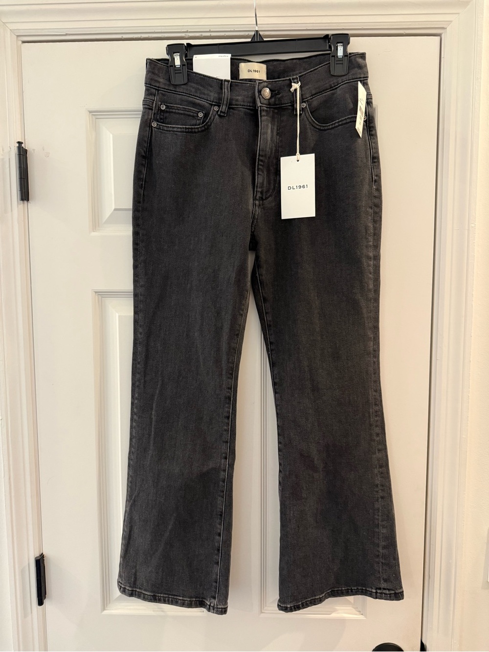 NWT DL1961 Bridget Boot High Rise Instasculpt Crop Jeans Night Shade Black Sz 26